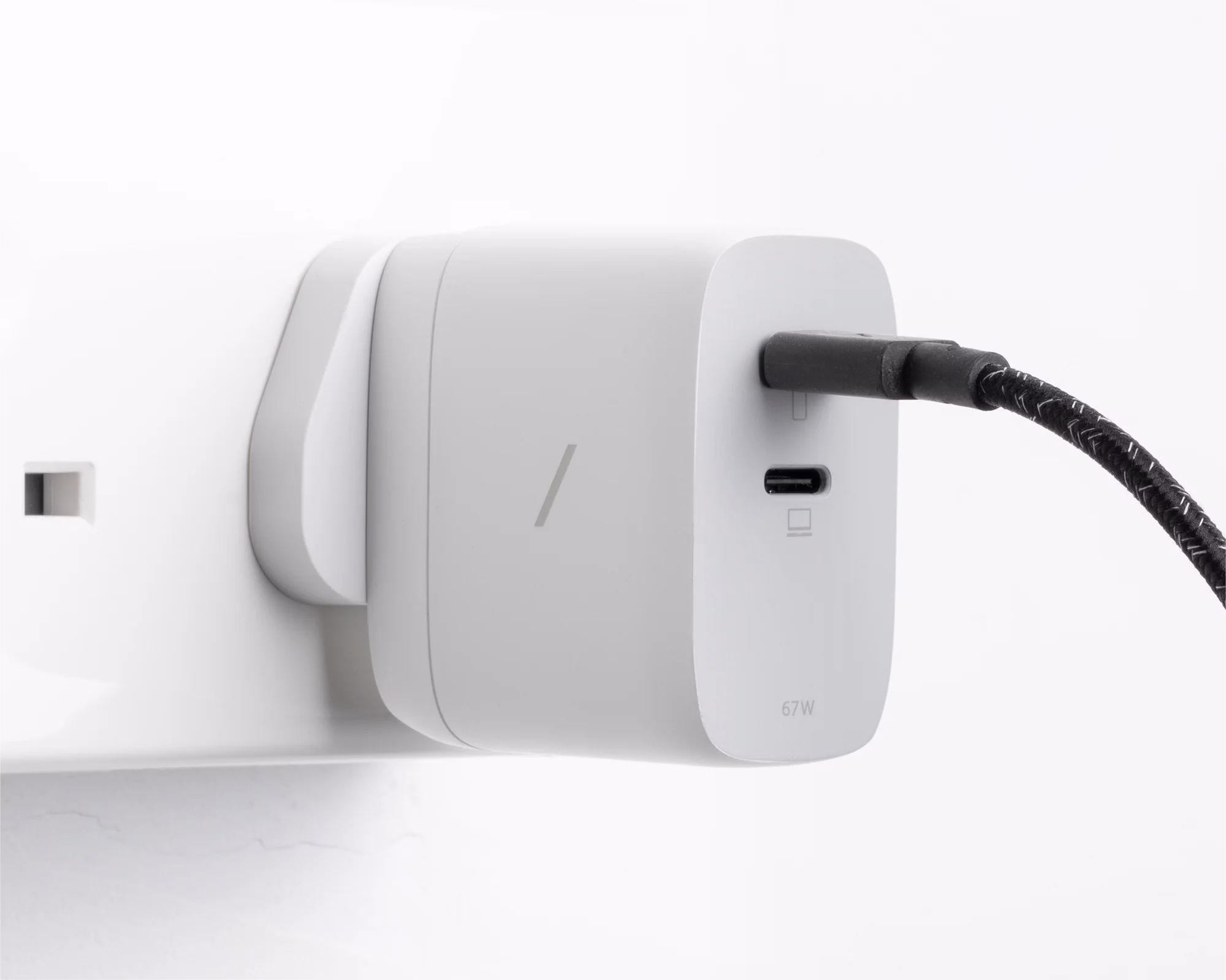 Мережевий зарядний пристрій Native Union Fast GaN Charger PD 67W Dual USB-C Port Black - 3